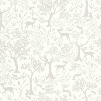 Casadeco Once Upon A Time OUAT88269400 - Grijs / Wit Behang