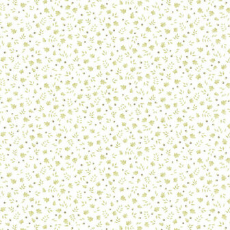 Casadeco Rose &amp; Nino RONI85637211 - Wit / Groen Behang