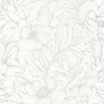 Casadeco So White 4 SWHT82350101 - Wit Behang