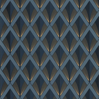 Casadeco Twenties TWNT88676414 - Blauw Behang