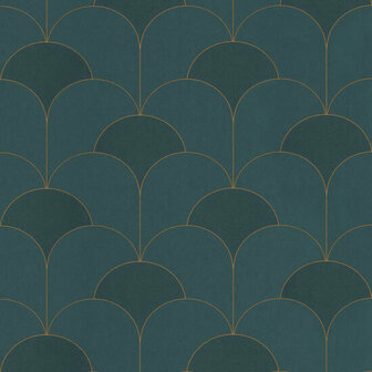 Casadeco Twenties TWNT88687525 - Groen Behang