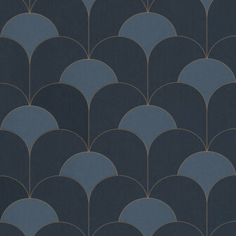 Casadeco Twenties TWNT88686406 - Blauw Behang