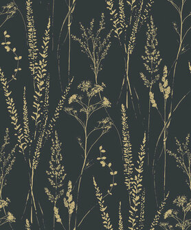 Dutch Wallcoverings Attitude A64203 Zwart - Goud Behang