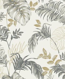 Dutch Wallcoverings Attitude A64301 Wit - Beige Behang