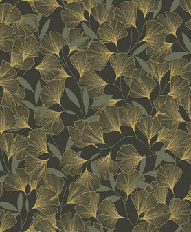 Dutch Wallcoverings Attitude A64402 Zwart - Goud Behang