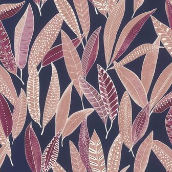 Rasch Symphony - 865615 Blauw/Roze Behang