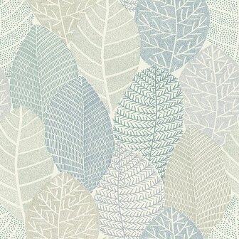 Rasch Symphony - 867114 Blauw / Groen Behang