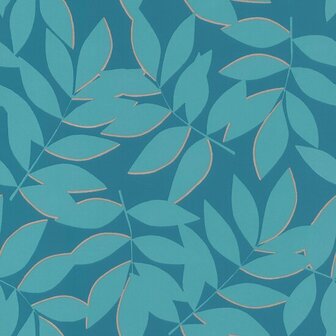 Rasch Symphony - 868418 Blauw Behang