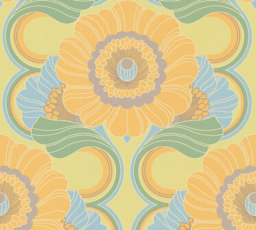AS Creation Retro Chic - 39530-1 / 395301 Groen - Oranje Behang