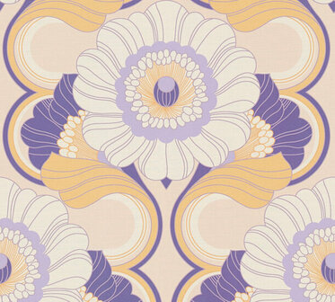 AS Creation Retro Chic - 39530-3 / 395303 Paars - Geel Behang