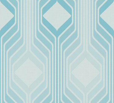 AS Creation Retro Chic - 39532-1 / 395321 Blauw - Blauw Behang