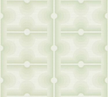 AS Creation Retro Chic - 39533-1 / 395331 Groen - Cr&egrave;me Behang
