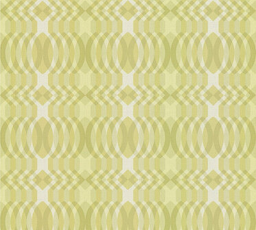 AS Creation Retro Chic - 39534-1 / 395341 Groen - Cr&egrave;me Behang