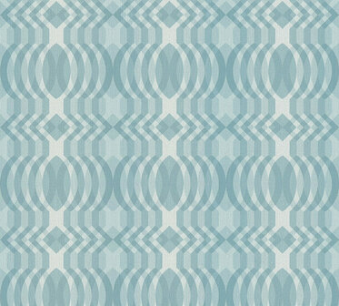 AS Creation Retro Chic - 39534-2 / 395342 Blauw - Cr&egrave;me Behang