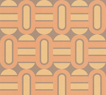 AS Creation Retro Chic - 39536-2 / 395362 Bruin - Oranje Behang