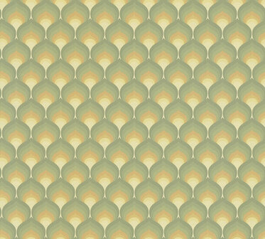 AS Creation Retro Chic - 39538-1 / 395381 Groen - Geel Behang
