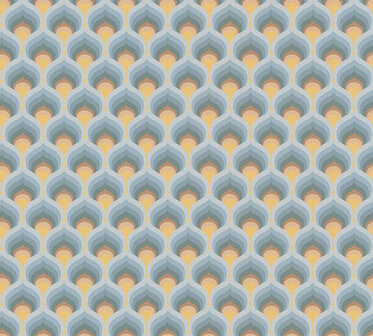AS Creation Retro Chic - 39538-3 / 395383 Blauw - Bruin Behang