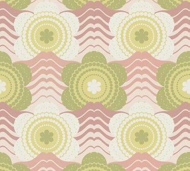 AS Creation Retro Chic - 39539-1 / 395391 Roze - Groen Behang