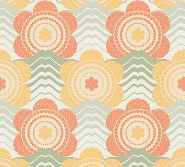 AS Creation Retro Chic - 39539-4 / 395394 Oranje - Geel Behang