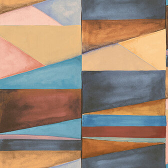HookedOnWalls Silhouette Color Blocks 34830 Multicolour Behang