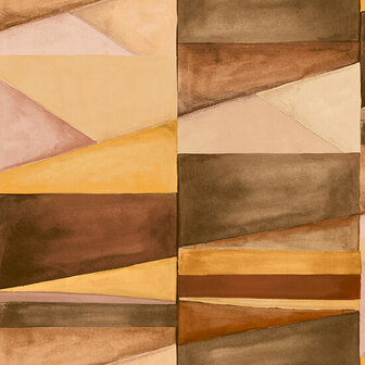 HookedOnWalls Silhouette Color Blocks 34832 Multicolour Behang