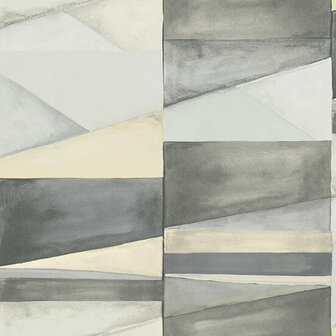HookedOnWalls Silhouette Color Blocks 34834 Grijs Behang