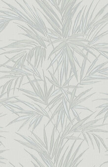HookedOnWalls Tropical Weave Kenzia 18814 Cr&egrave;me / Metallic Behang
