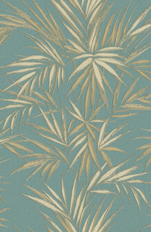 HookedOnWalls Tropical Weave Kenzia 18817 Groen Behang