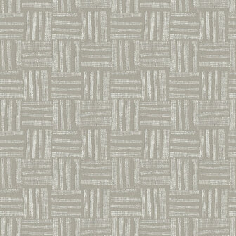 HookedOnWalls Tropical Weave Pierrot 18832 Grijs Behang
