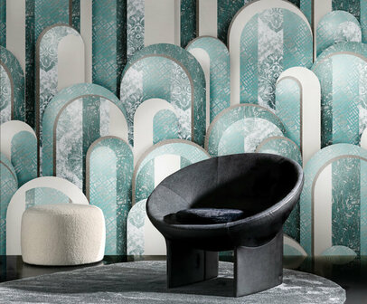 Dutch Wall Decor Trussardi Z18975 Turquoise Behang