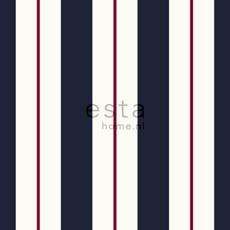 Esta Home Strepen 136415 Rood Blauw Behang