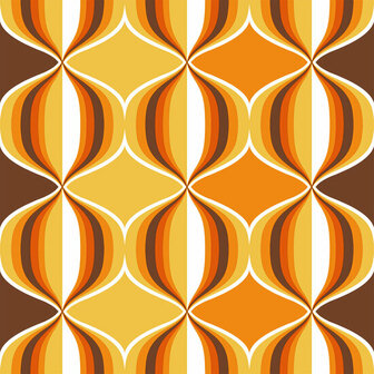 Sanders &amp; Sanders Grafisch 935269 Oranje Geel Behang
