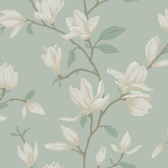 Esta Home Bloemen 139405 Blauw Behang