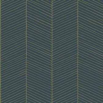 Esta Home Visgraat 139452 Goud Blauw Behang