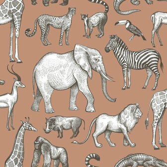 Esta Home Jungle 139512 Terracotta Behang
