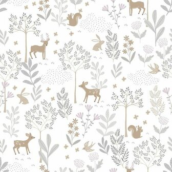 Esta Home Dieren Bos 139520 Paars Behang