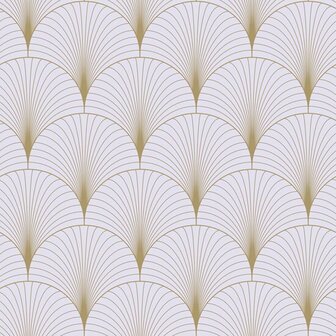 Esta Home Art Deco 139576 Paars Goud Behang
