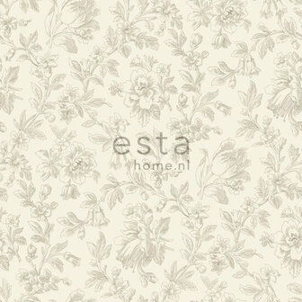Esta Home Bloemen 127626 Bruin Behang