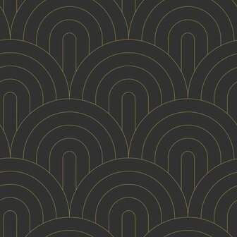 Esta Home Art Deco 139742 Zwart Goud Behang