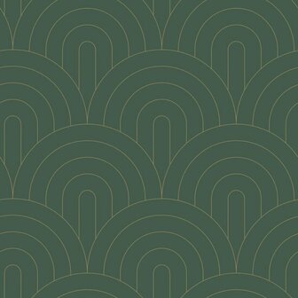 Esta Home Art Deco 139744 Groen Goud Behang