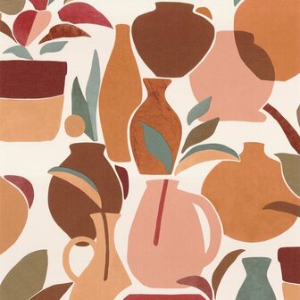 Casamance Terra Rossa 76210712 - Oranje Behang