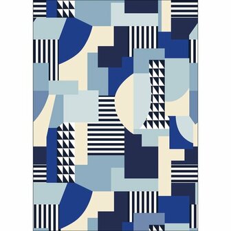 Caselio Outlines OTLS105070603 - Blauw Behang