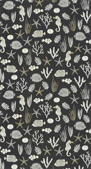Caselio Sea You Soon SYO102809090 - Zwart Behang