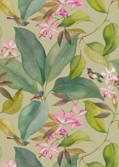 Casadeco Beauty Full Image - Groen BFIM83351467 Behang