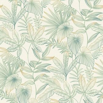 Rasch Country Charme 580914 Groen Behang