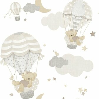 Noordwand Happy 14817 Wit Beige Grijs Behang