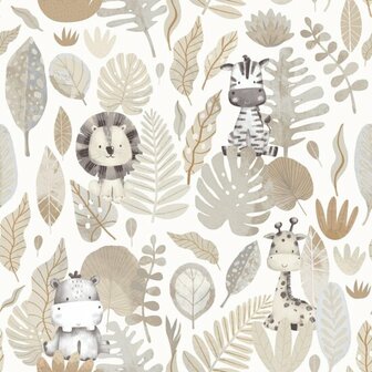 Noordwand Happy 14837 Wit Beige Grijs Behang