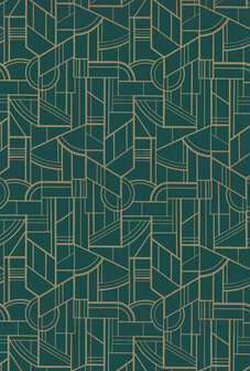 Casamance Faubourg Des Lumi&egrave;res 76292956 - Groen Behang