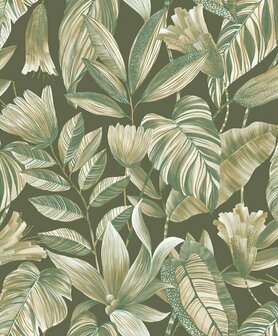 HookedOnWalls GINKGO IKEBANA 21912 Groen Behang