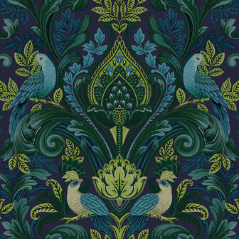 Dutch Wallcoverings Arcadia A67802 Blauw / Groen Behang